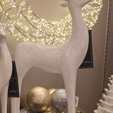 Rena em pé porcelana branca 42cm