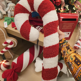 Almofada Candy Cane Vermelho e Branca 50cm