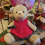 Urso com vestido vermelho 30cm