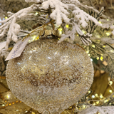 Pendente ornamento de vidro champanhe 10cm