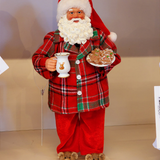 Papai Noel colecionável Pijama vermelho 28cm