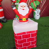 Noel na Chaminé inflável com Led 1,50 bivolt com movimento