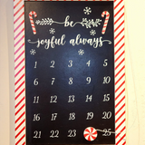 Quadro decorativo dias para o natal 45cm