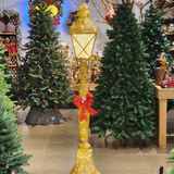 Poste Natalino Iluminado aramado dourado 1,75cm
