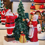 Cenário Vila Natalina Papai e Mamãe Noel 28cm