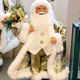 Papai Noel verde e Dourado 45cm