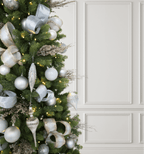 Conjunto de enfeites de vidro Winter Frost com 15 peças (branco e prata)