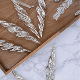 Conjunto de enfeites de vidro Silver Twists (pacote com 6)