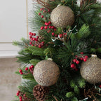 Enfeite rústico de vidro verde (pacote com 4)