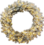 Guirlanda King Flock® de 36" com luzes LED brancas quentes (acionadas por tomada)