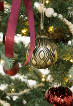 Conjunto de enfeites de vidro bronze envelhecido (pacote com 6)