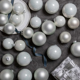 Enfeites de vidro essenciais brancos (pacote com 24)