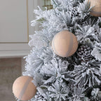 Enfeite de vidro listrado rústico (pacote com 4)