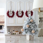 Enfeite de vidro listrado rústico (pacote com 4)