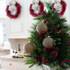 Enfeite rústico de vidro verde (pacote com 4)