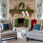 Conjunto de 4 peças da Royal Fir Collection com luzes LED brancas quentes (alimentado por tomada)