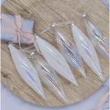 Conjunto de enfeites de vidro esférico (pacote com 6)