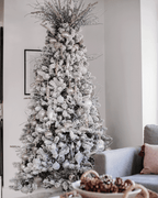 Conjunto de enfeites de vidro Winter Frost com 15 peças (branco e prata)