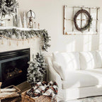 Conjunto de 4 peças da coleção King Flock® com luzes LED brancas quentes (funcionamento por tomada ou bateria)