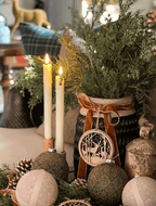 Enfeites rústicos de rena (pacote com 12)