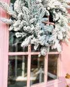 Guirlanda Queen Flock® de 24" com luzes LED brancas quentes (alimentada por bateria)