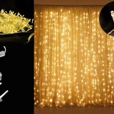 Pisca Cortina 400 leds Estrobo Warm 3x3m 220v