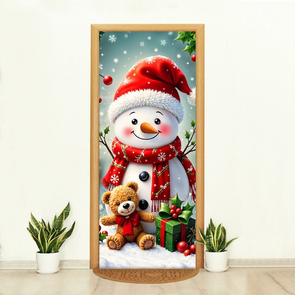 Capa de Porta Natalina Realista – Efeito 3D Sublimado