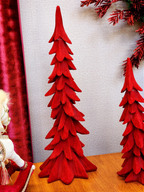 Árvore em resina Veludo vermelho 62cm