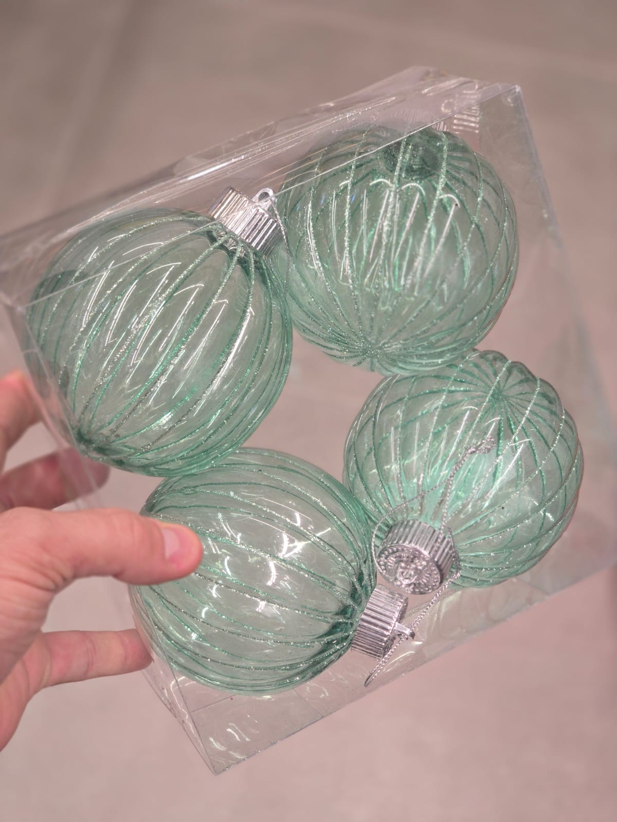 Bola Translucida Verde 10 cm 4 unidades