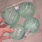 Bola Translucida Verde 10 cm 4 unidades