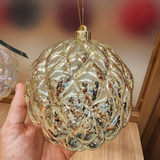 Bola trabalhada champanhe 15cm