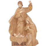 Sagrada Família lapidada em resina marrom 29,5cm