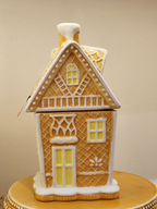 Pote decorativo casa natalina 23cm