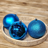 Bola Tradicional Azul Turquesa 10cm 3 unidades
