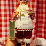 Papai Noel colecionável cozinheiro chef 28cm