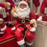 Papai Noel uso externo courino Vermelho 60cm