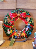 Cenário na guirlanda em resina 30cm