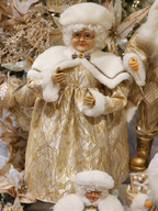 Mamãe Noel dourado 60cm