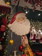 Placa decorativa em metal Noel 90cm