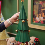 Arvore metal decorativa verde e dourada 48,5cm