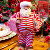 Papai Noel colecionável de pijama 28cm