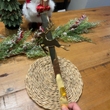 Suporte Dourado com Rena Para Guirlanda