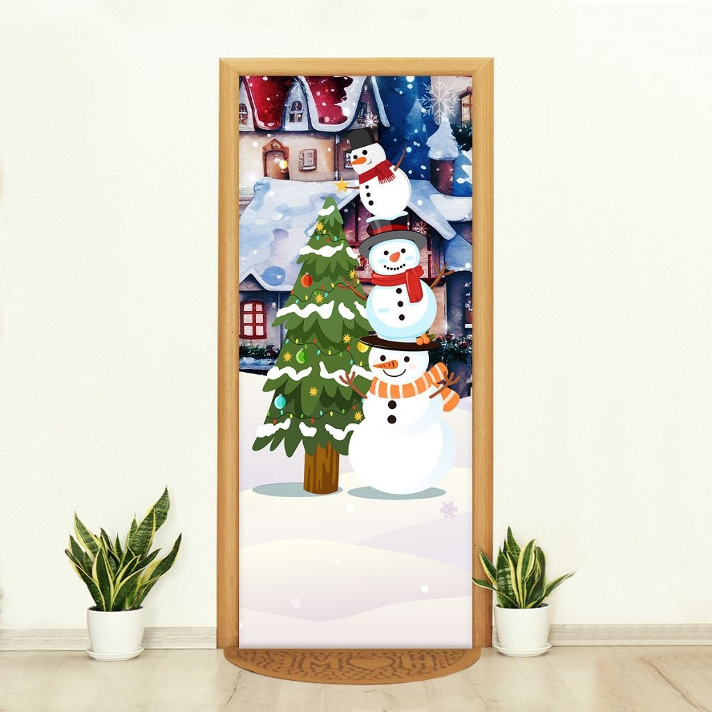 Capa de Porta Natalina Realista – Efeito 3D Sublimado