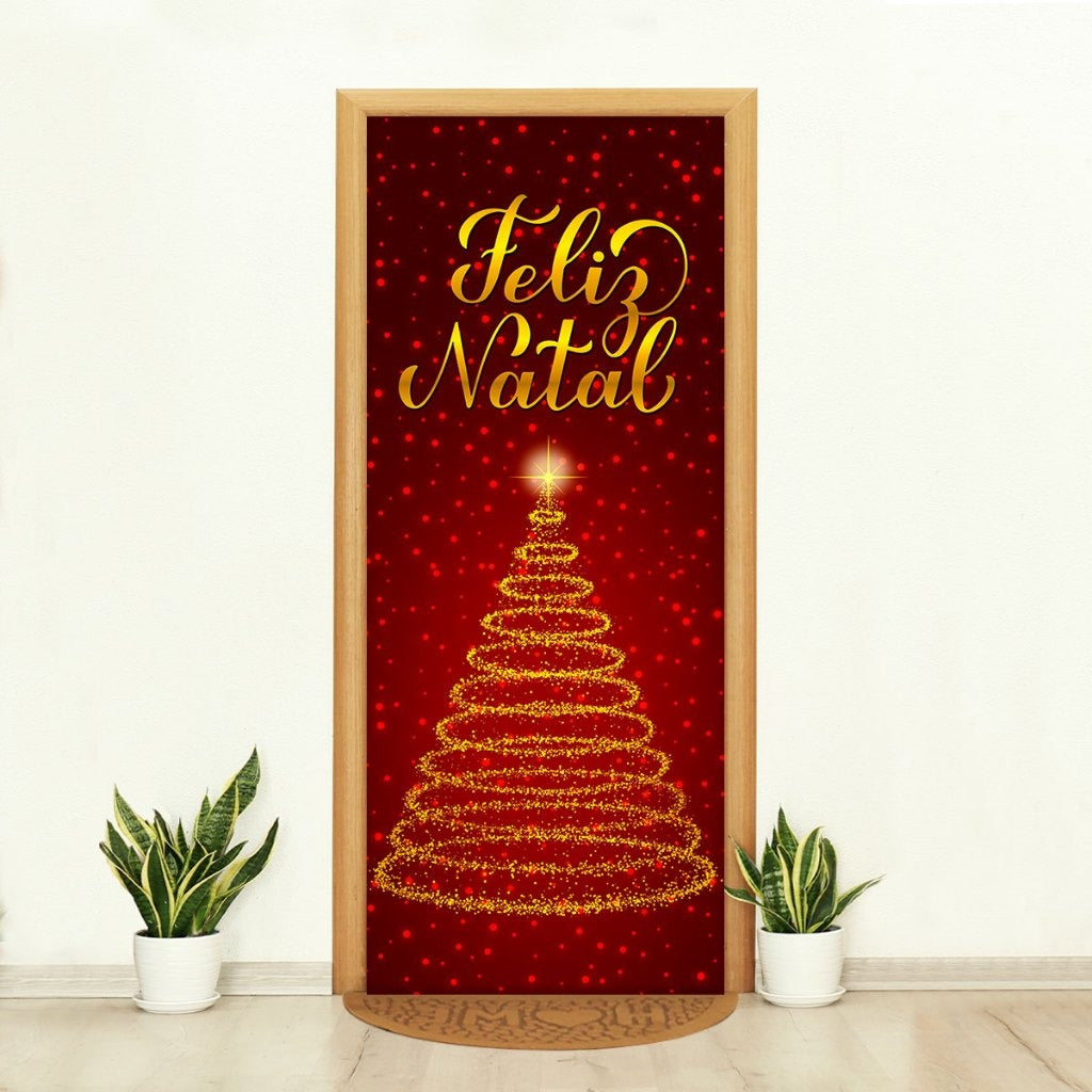 Capa de Porta Natalina Realista – Efeito 3D Sublimado