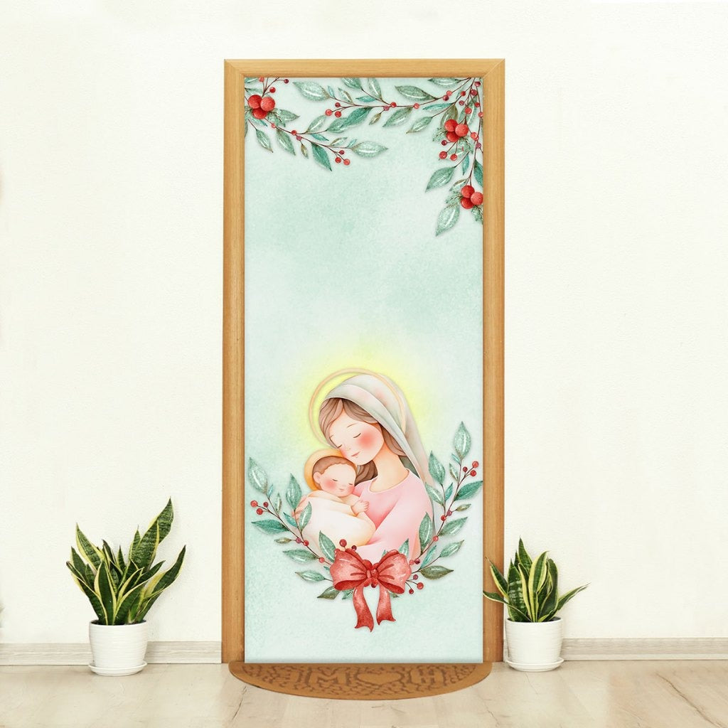 Capa de Porta Natalina Realista – Efeito 3D Sublimado