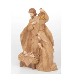 Sagrada Família lapidada em resina marrom 29,5cm