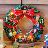 Cenário na guirlanda em resina 30cm