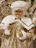 Mamãe Noel dourado 60cm