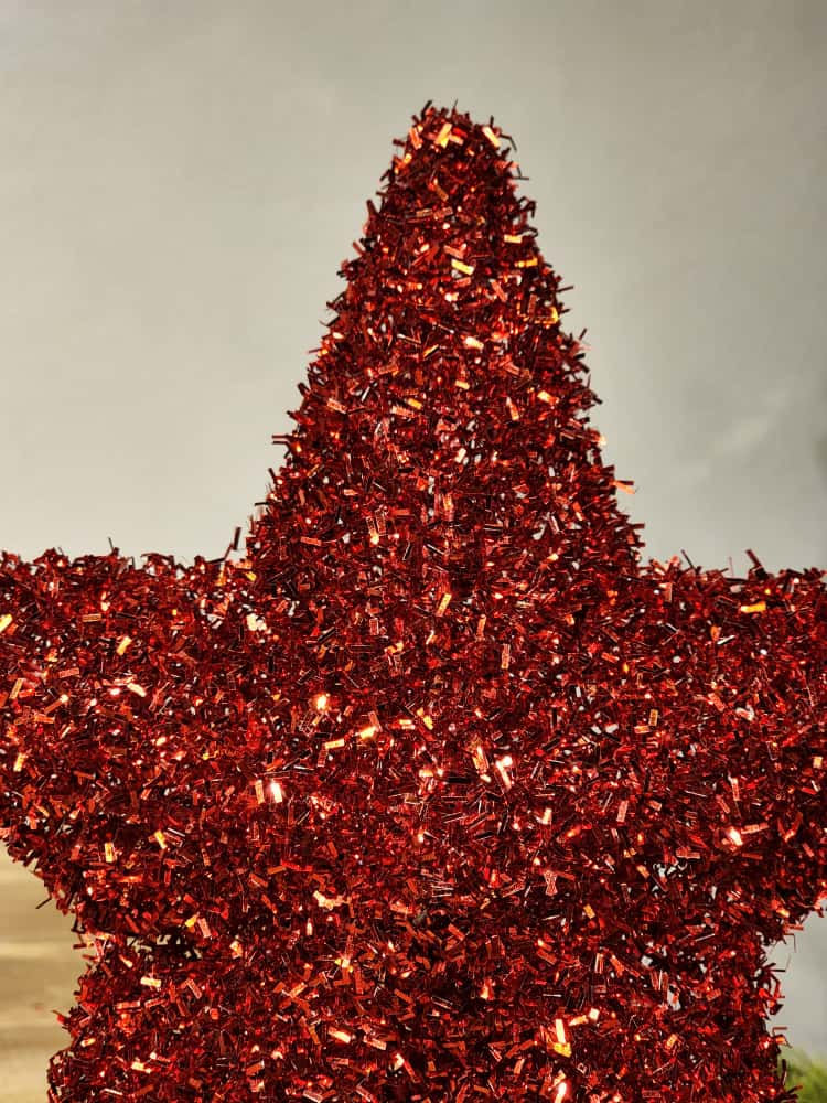 Ponteira estrela vermelha 25cm