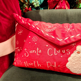 Capa de almofada veludo vermelha 50cm